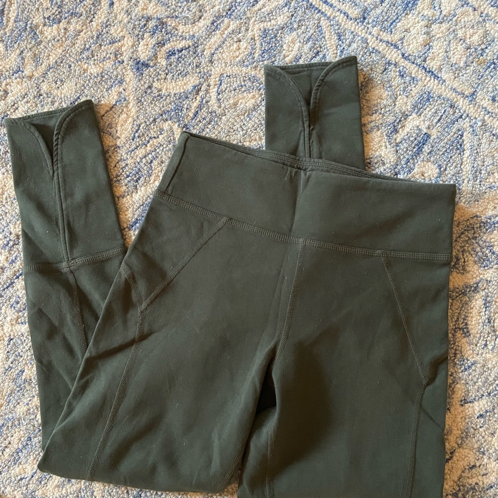 Free People Dark Green Leggings
